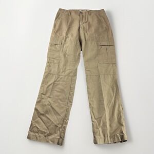 Eddie Bauer Cargo Khakis Mens 32x34 Beige Pants Utility Outdoors Gorpcore Camp